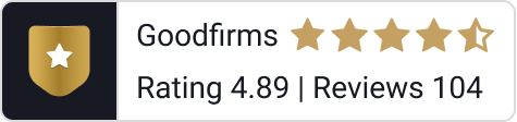 GoodFirms rating 4.89 out of 5 from 104 reviews for eCeez